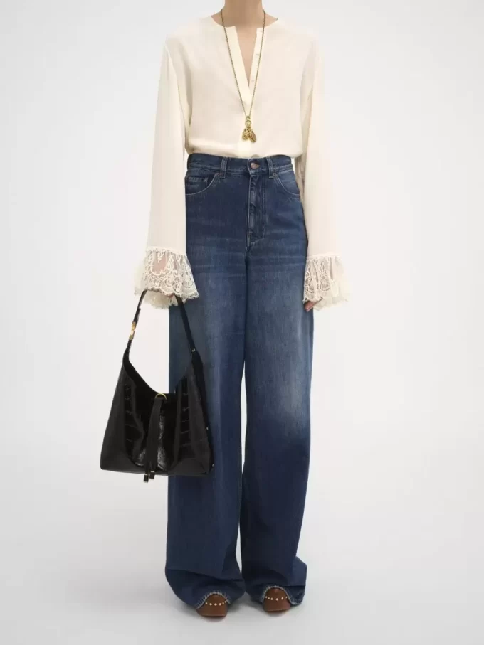 Bolso hobo pequeño Marcie en piel efecto cocodrilo Bolso hobo pequeño Marcie en piel efecto cocodrilo