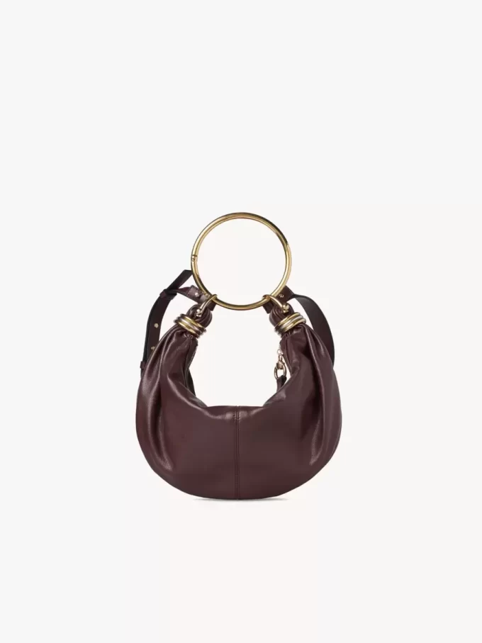 Bolso Hobo pequeño tipo pulsera en piel granulada Bolso Hobo pequeño tipo pulsera en piel granulada