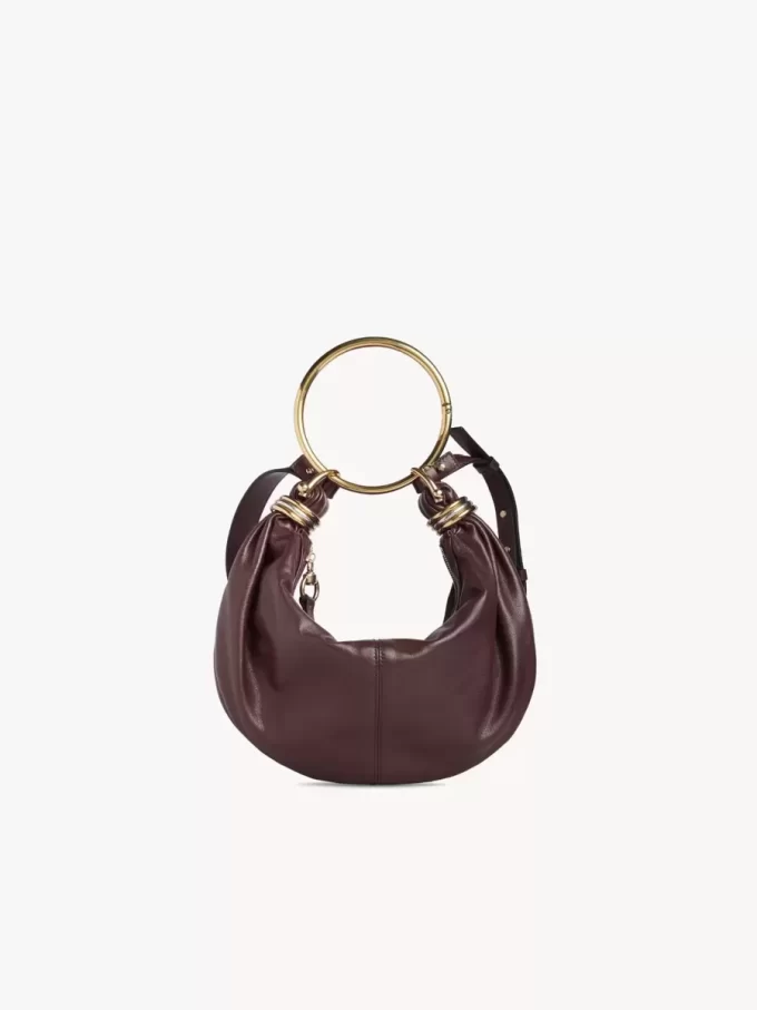 Bolso Hobo pequeño tipo pulsera en piel granulada Bolso Hobo pequeño tipo pulsera en piel granulada
