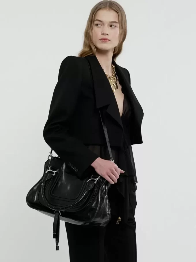 Bolso Marcie en piel brillante Bolso Marcie en piel brillante