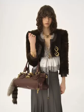 Bolso Paddington en piel granulada Bolso Paddington en piel granulada