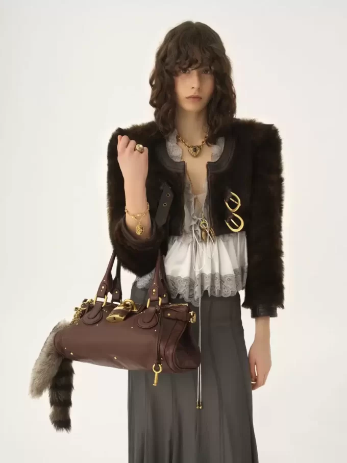 Bolso Paddington en piel granulada Bolso Paddington en piel granulada