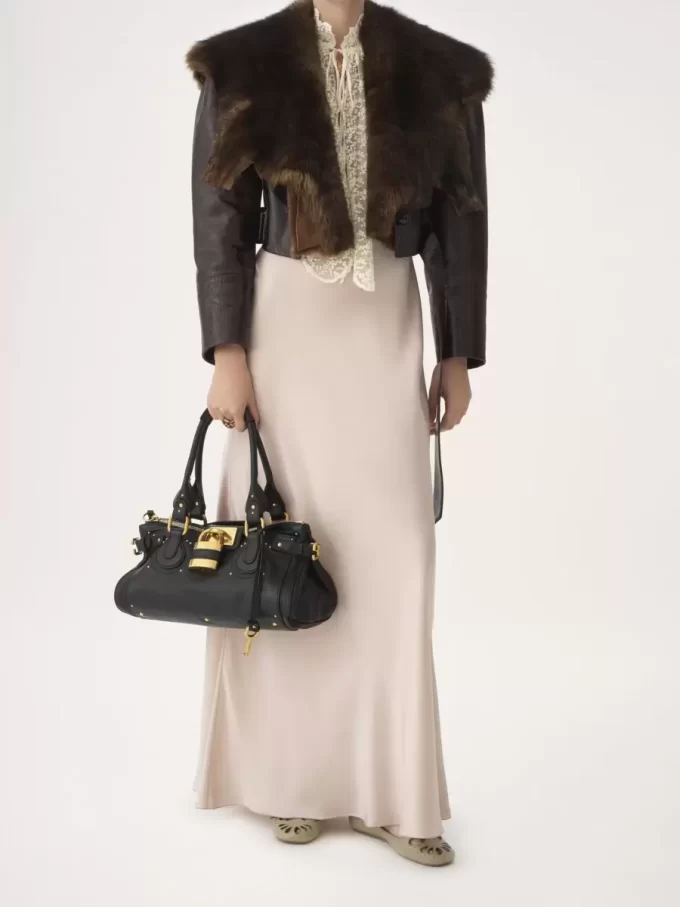Bolso Paddington en piel granulada Bolso Paddington en piel granulada