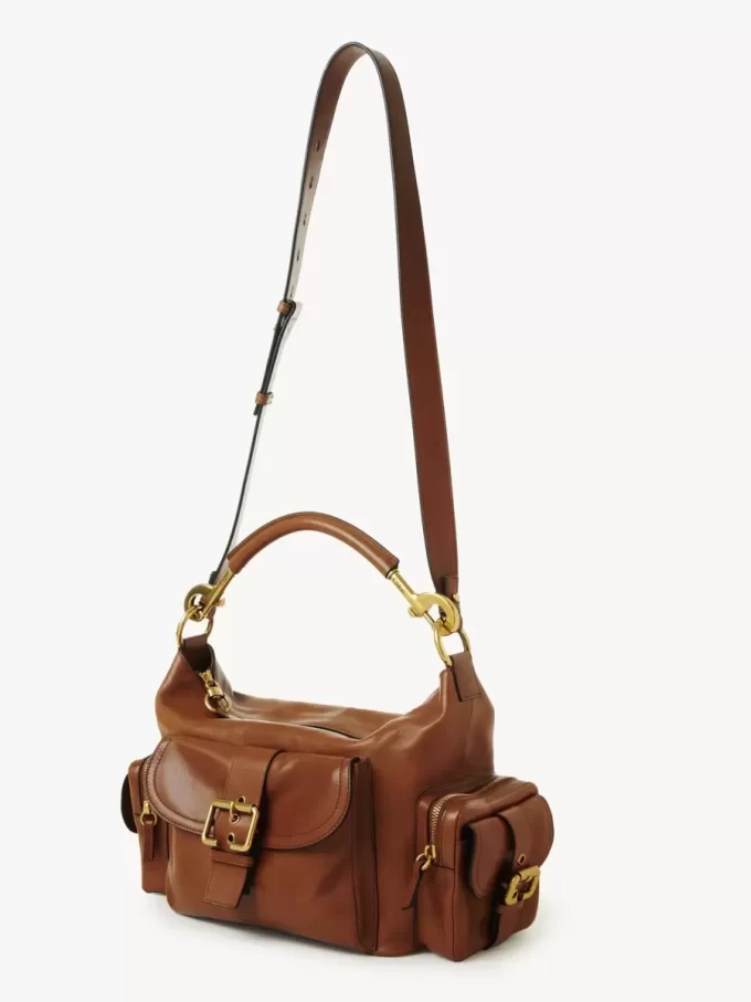 Bolso para cámara en piel brillante Bolso para cámara en piel brillante
