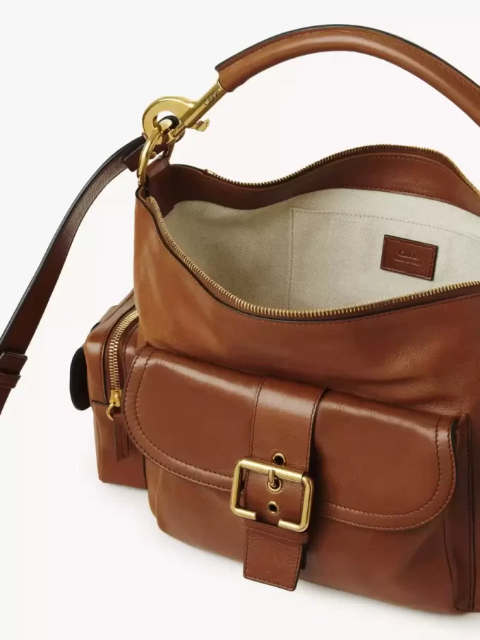 Bolso para cámara en piel brillante Bolso para cámara en piel brillante