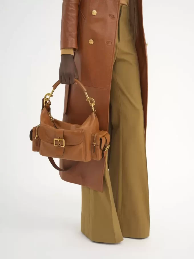 Bolso para cámara en piel brillante Bolso para cámara en piel brillante