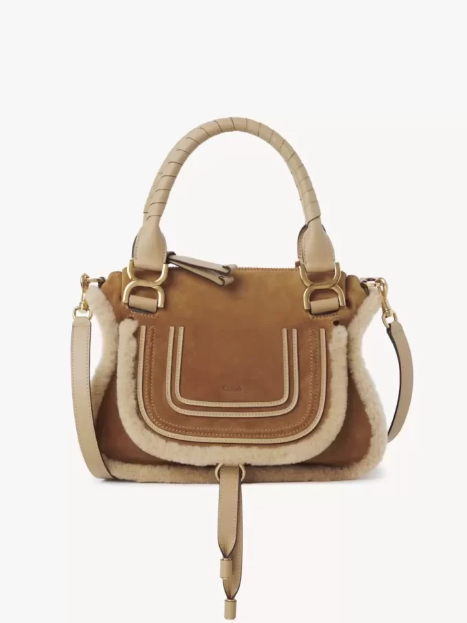 Bolso pequeño Marcie en ante y borrego Bolso pequeño Marcie en ante y borrego