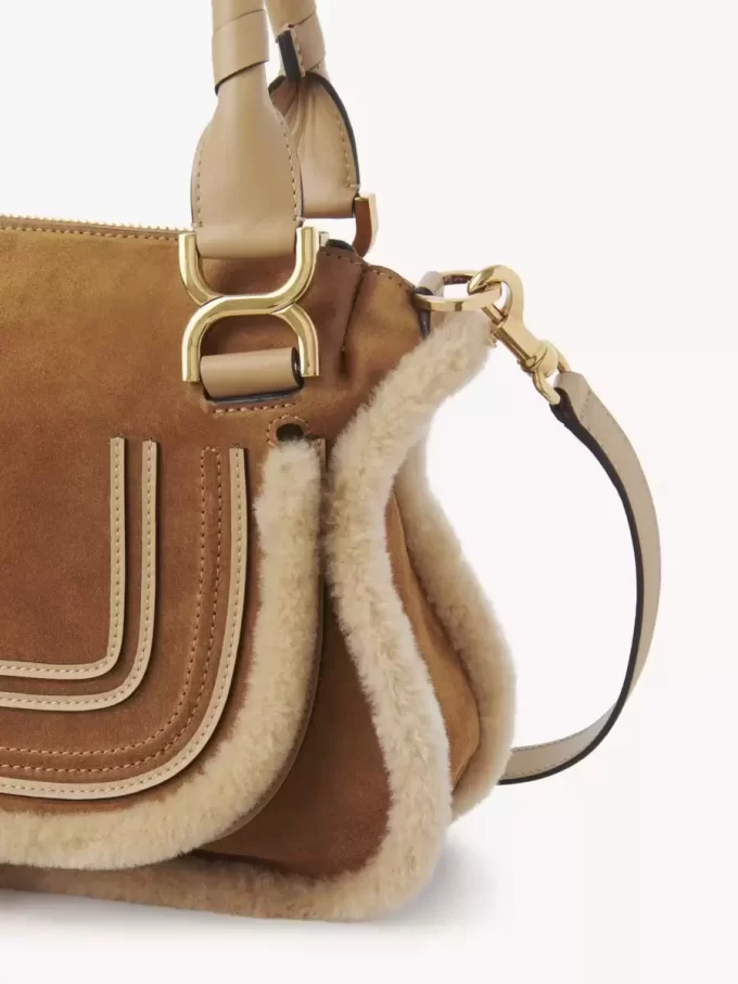 Bolso pequeño Marcie en ante y borrego Bolso pequeño Marcie en ante y borrego