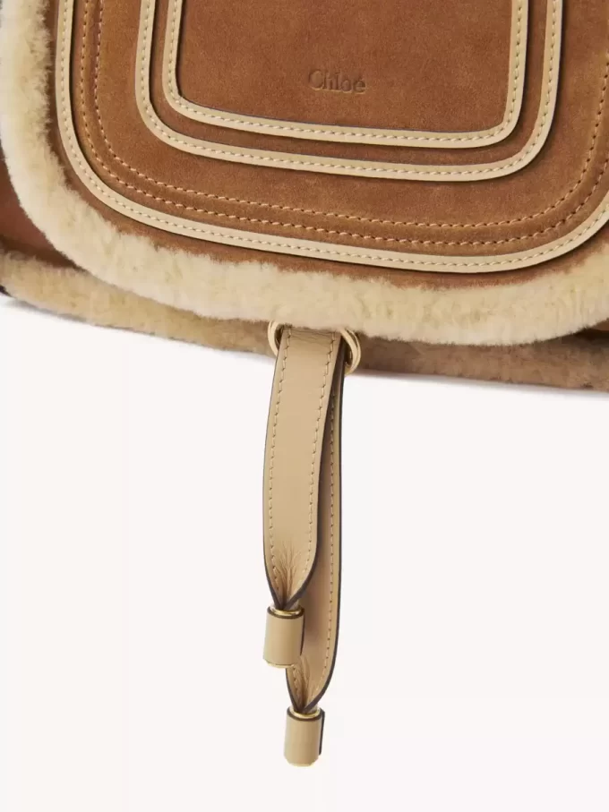 Bolso pequeño Marcie en ante y borrego Bolso pequeño Marcie en ante y borrego