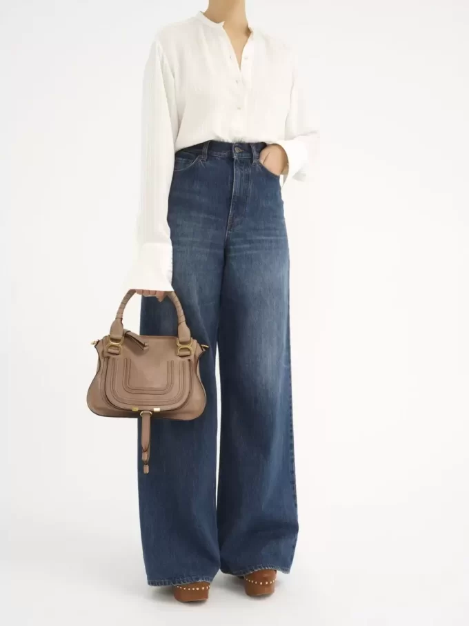 Bolso pequeño Marcie en piel brillante Bolso pequeño Marcie en piel brillante