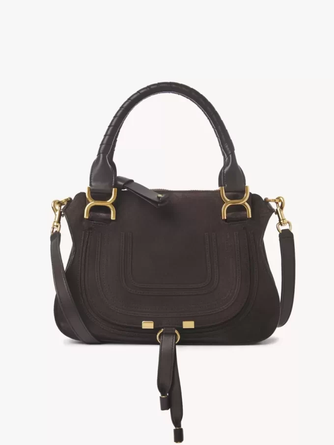 Bolso pequeño Marcie en piel de ante Bolso pequeño Marcie en piel de ante