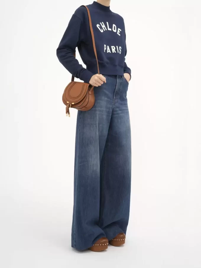 Bolso pequeño Marcie Saddle en piel granulada Bolso pequeño Marcie Saddle en piel granulada