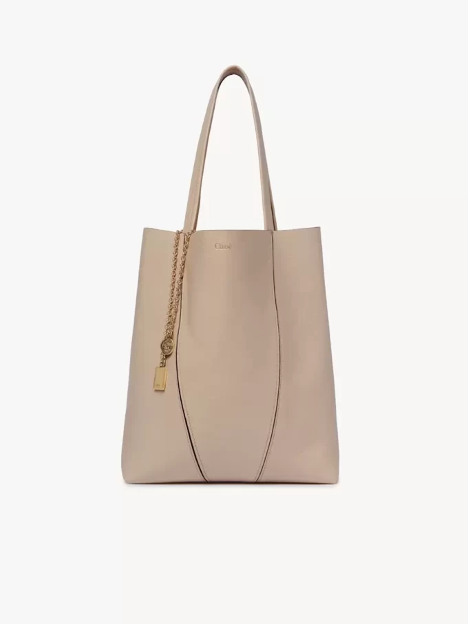Bolso tote Chloé Spin de piel granulada Bolso tote Chloé Spin de piel granulada
