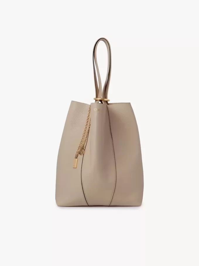 Bolso tote Chloé Spin de piel granulada Bolso tote Chloé Spin de piel granulada