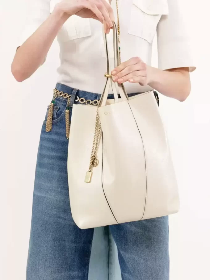 Bolso tote Chloé Spin de piel granulada Bolso tote Chloé Spin de piel granulada