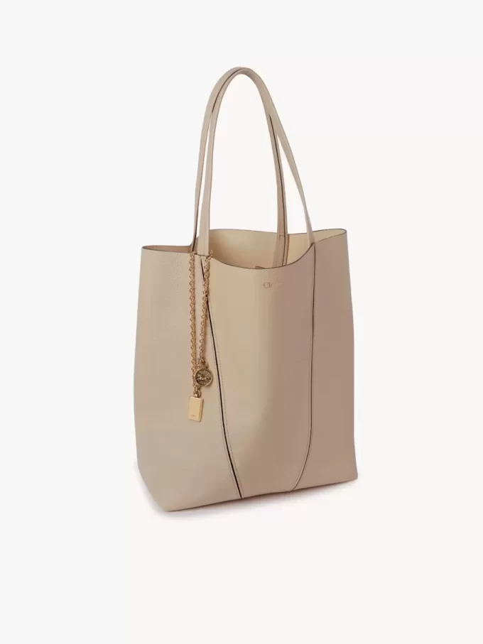 Bolso tote Chloé Spin de piel granulada Bolso tote Chloé Spin de piel granulada