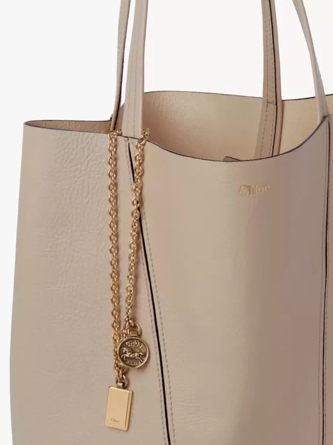 Bolso tote Chloé Spin de piel granulada Bolso tote Chloé Spin de piel granulada