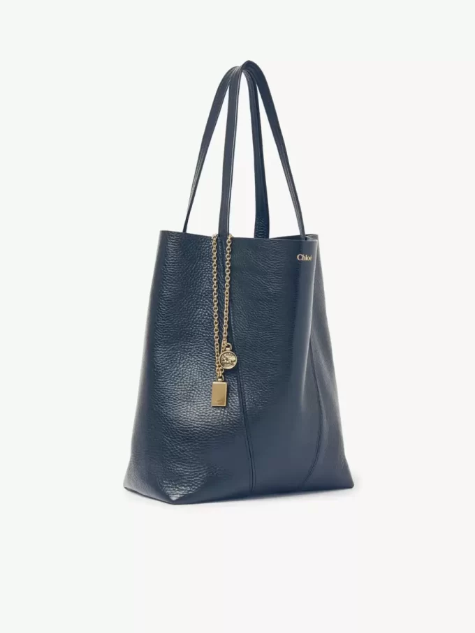 Bolso tote Chloé Spin de piel granulada Bolso tote Chloé Spin de piel granulada
