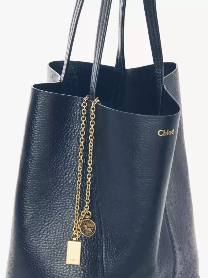 Bolso tote Chloé Spin de piel granulada Bolso tote Chloé Spin de piel granulada