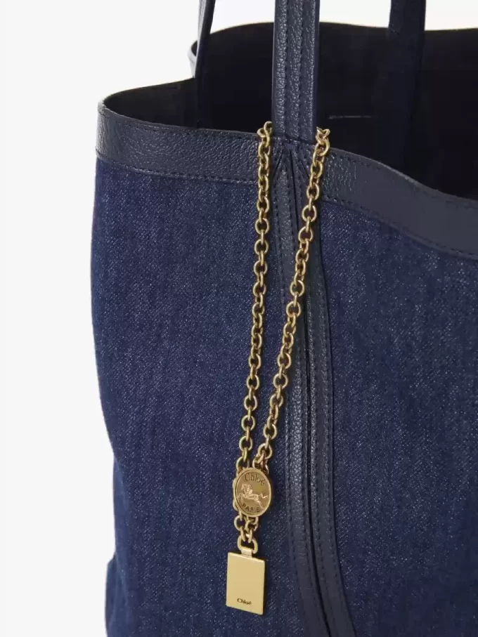 Bolso tote Chloé Spin en denim Bolso tote Chloé Spin en denim
