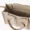 Bolso tote Mini Woody en lino y piel Bolso tote Mini Woody en lino y piel