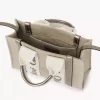 Bolso tote Mini Woody en lino y piel Bolso tote Mini Woody en lino y piel