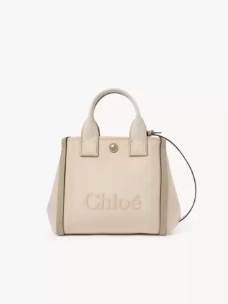 Bolso tote pequeño Chloé Carry de lona Bolso tote pequeño Chloé Carry de lona