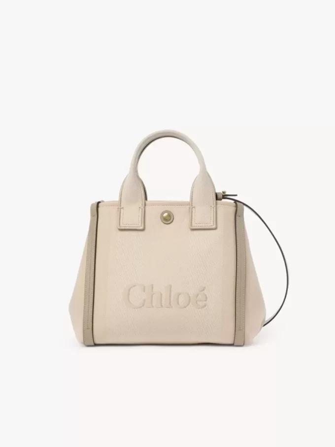 Bolso tote pequeño Chloé Carry de lona Bolso tote pequeño Chloé Carry de lona