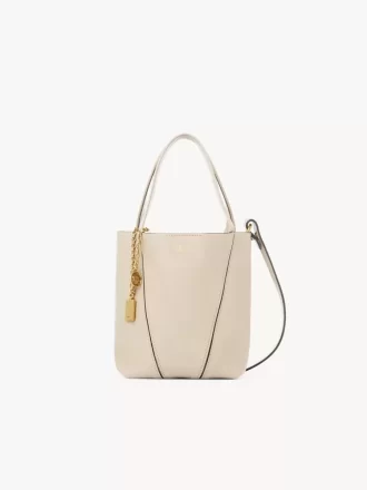 Bolso tote pequeño Chloé Spin de piel granulada Bolso tote pequeño Chloé Spin de piel granulada