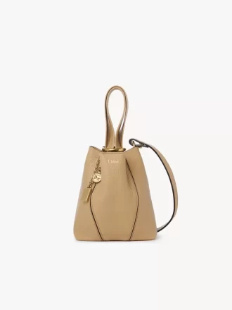 Bolso tote pequeño Chloé Spin de piel granulada Bolso tote pequeño Chloé Spin de piel granulada