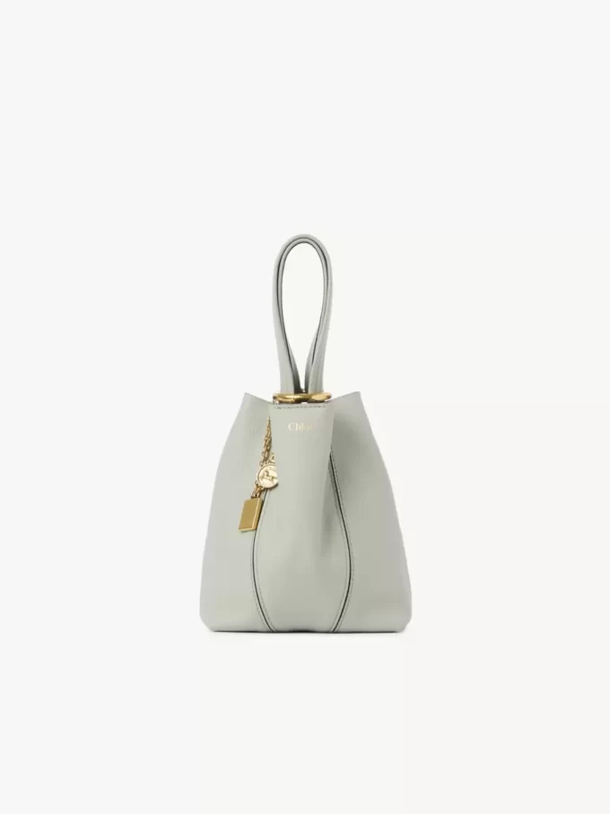 Bolso tote pequeño Chloé Spin de piel granulada Bolso tote pequeño Chloé Spin de piel granulada