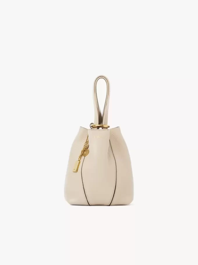 Bolso tote pequeño Chloé Spin de piel granulada Bolso tote pequeño Chloé Spin de piel granulada