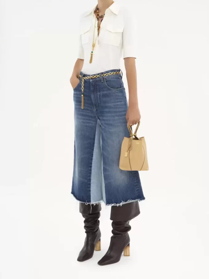 Bolso tote pequeño Chloé Spin de piel granulada Bolso tote pequeño Chloé Spin de piel granulada