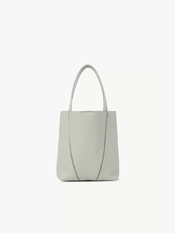 Bolso tote pequeño Chloé Spin de piel granulada Bolso tote pequeño Chloé Spin de piel granulada
