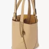 Bolso tote pequeño Chloé Spin de piel granulada Bolso tote pequeño Chloé Spin de piel granulada