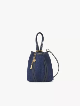 Bolso tote pequeño Chloé Spin en denim Bolso tote pequeño Chloé Spin en denim