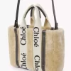 Bolso tote pequeño Woody de piel de oveja Bolso tote pequeño Woody de piel de oveja