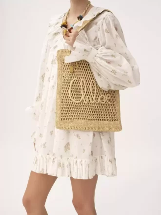 Bolso tote Summer Banana en rafia Bolso tote Summer Banana en rafia