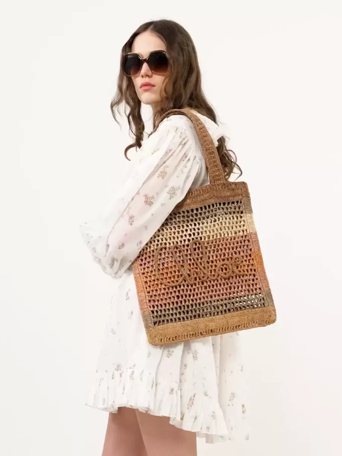 Bolso tote Summer Banana en rafia Bolso tote Summer Banana en rafia
