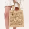Bolso tote Summer Banana en rafia Bolso tote Summer Banana en rafia