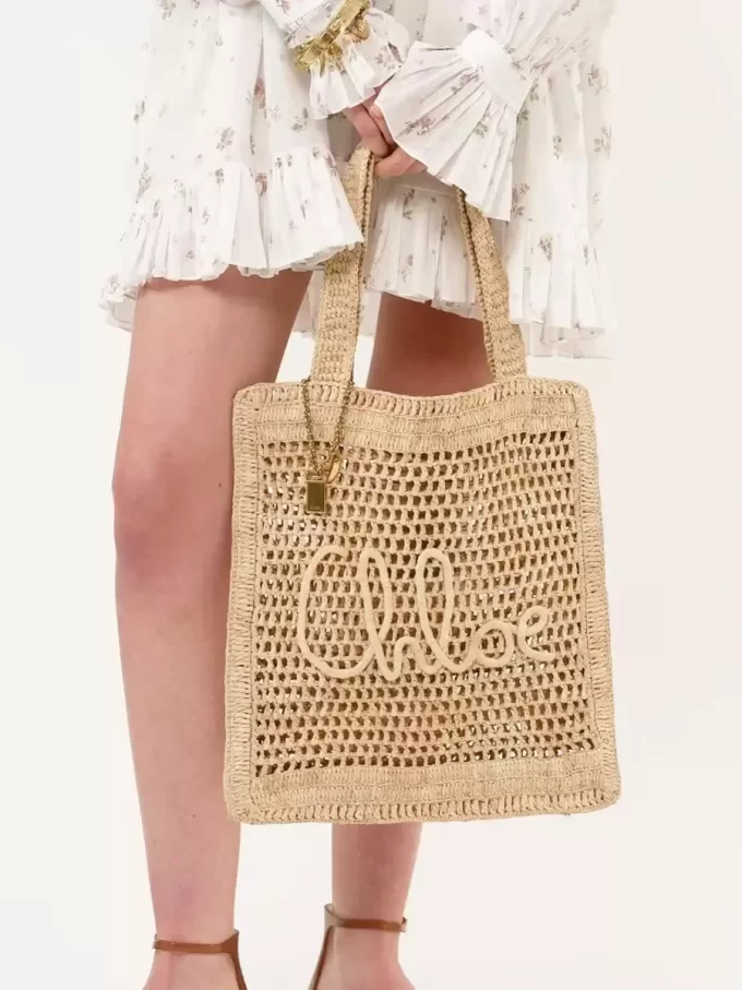 Bolso tote Summer Banana en rafia Bolso tote Summer Banana en rafia