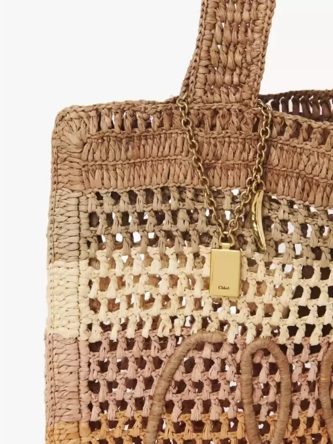 Bolso tote Summer Banana en rafia Bolso tote Summer Banana en rafia