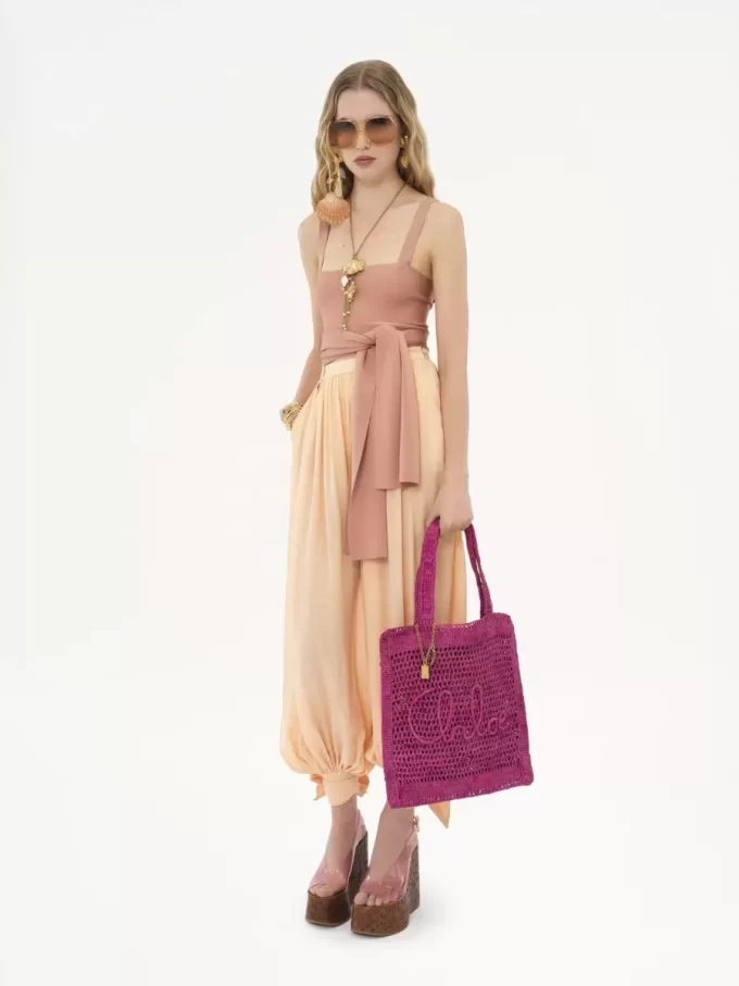 Bolso tote Summer Banana en rafia Bolso tote Summer Banana en rafia