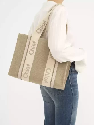 Bolso tote Woody en lino Bolso tote Woody en lino