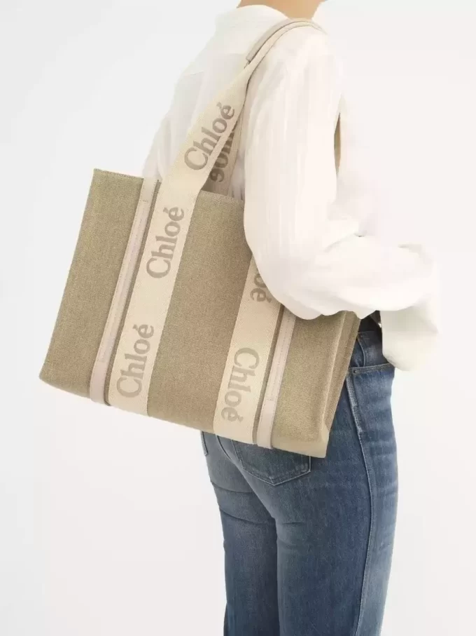 Bolso tote Woody en lino Bolso tote Woody en lino