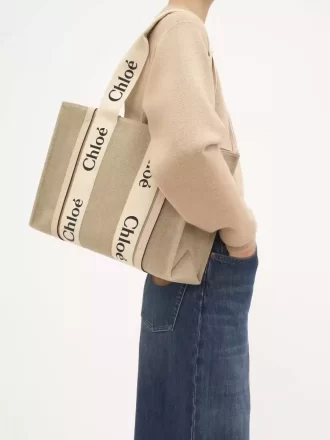 Bolso tote Woody en lino Bolso tote Woody en lino