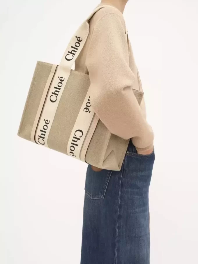 Bolso tote Woody en lino Bolso tote Woody en lino