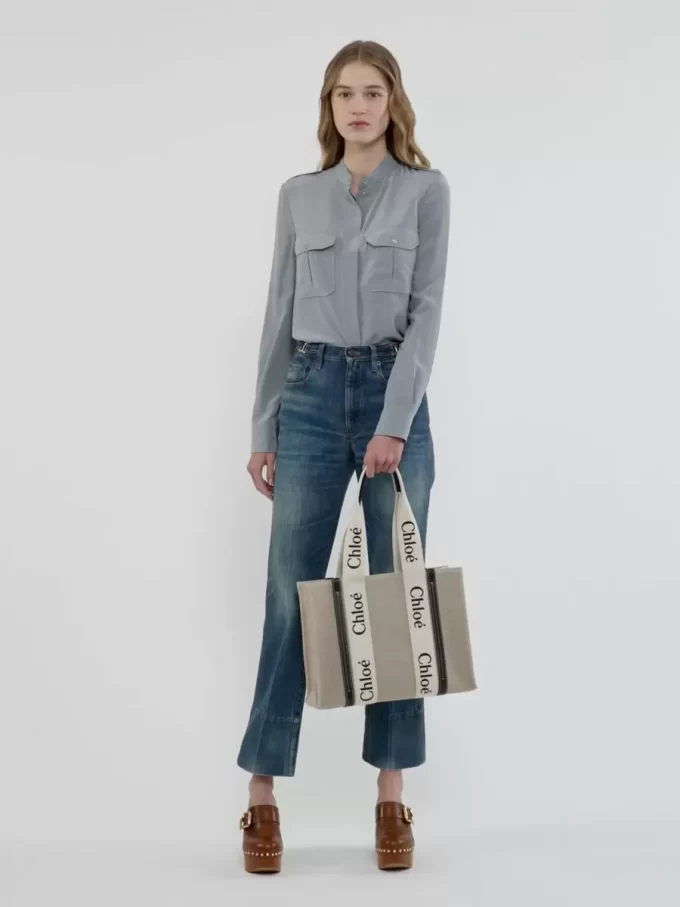 Bolso tote Woody en lino Bolso tote Woody en lino