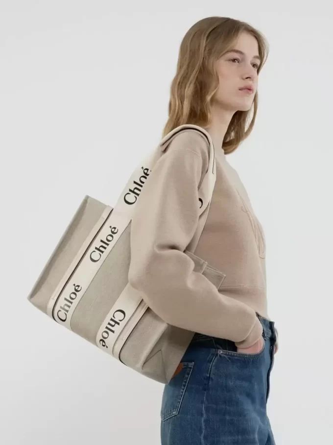 Bolso tote Woody en lino Bolso tote Woody en lino