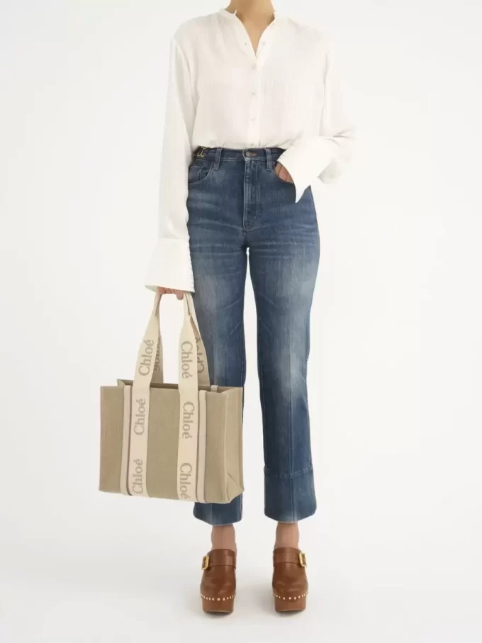Bolso tote Woody en lino Bolso tote Woody en lino